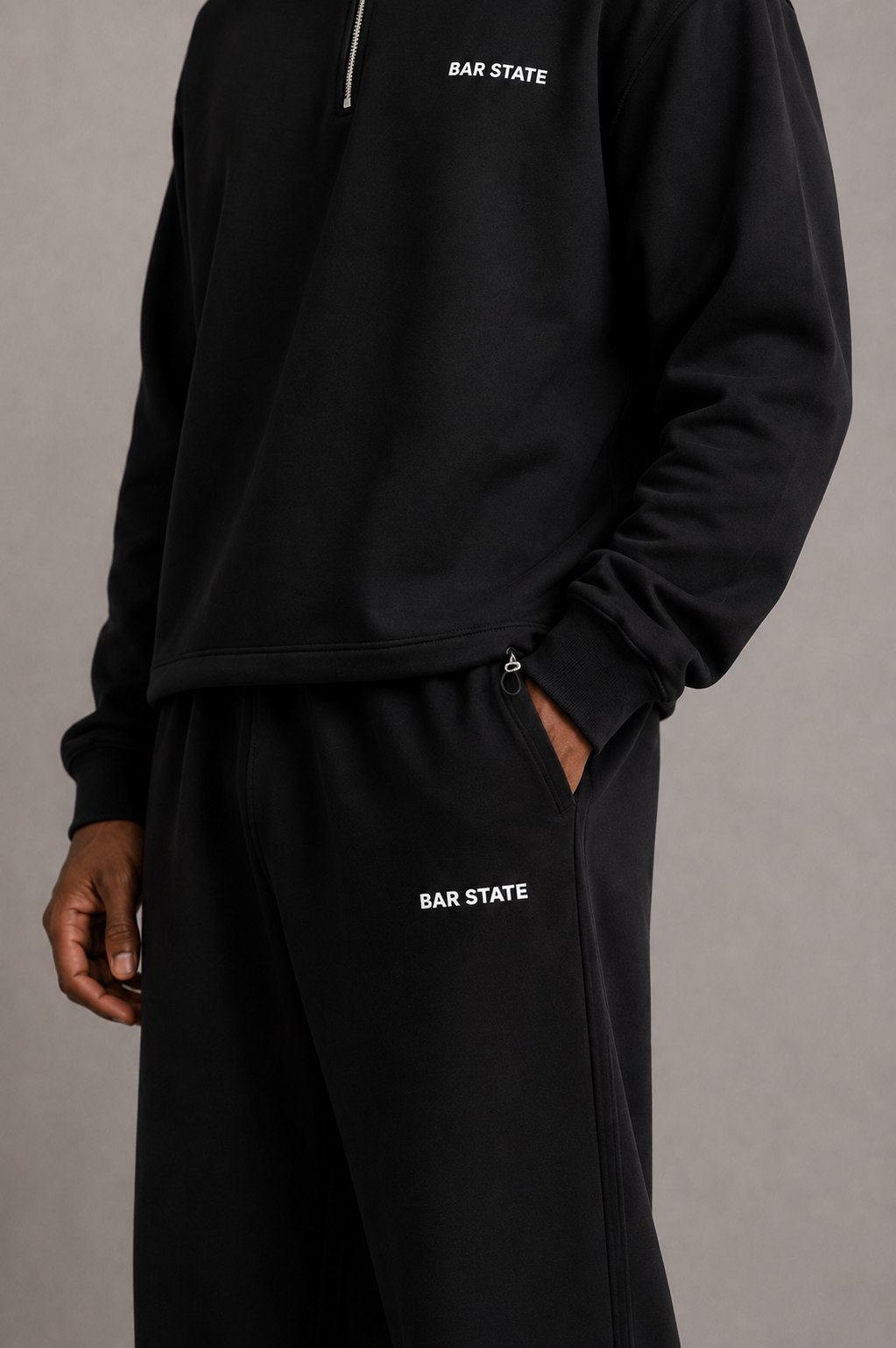 RELAXED FIT YARIM FERMUARLI EŞOFMAN TAKIMI