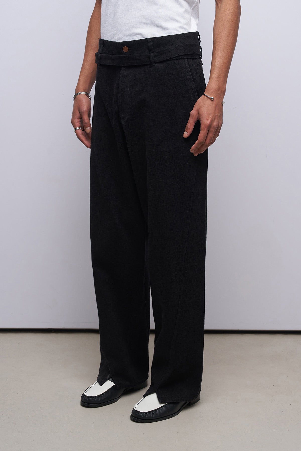 Baggy Çift Kemer Detaylı Pantolon
