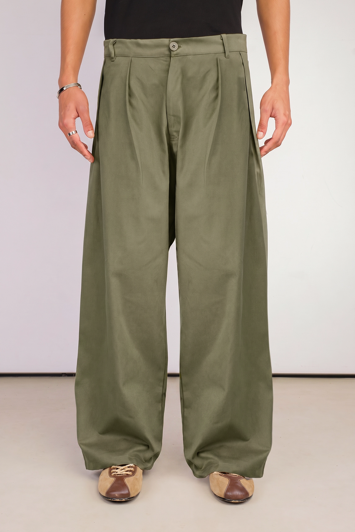 Pileli Balloon Fit Pantolon