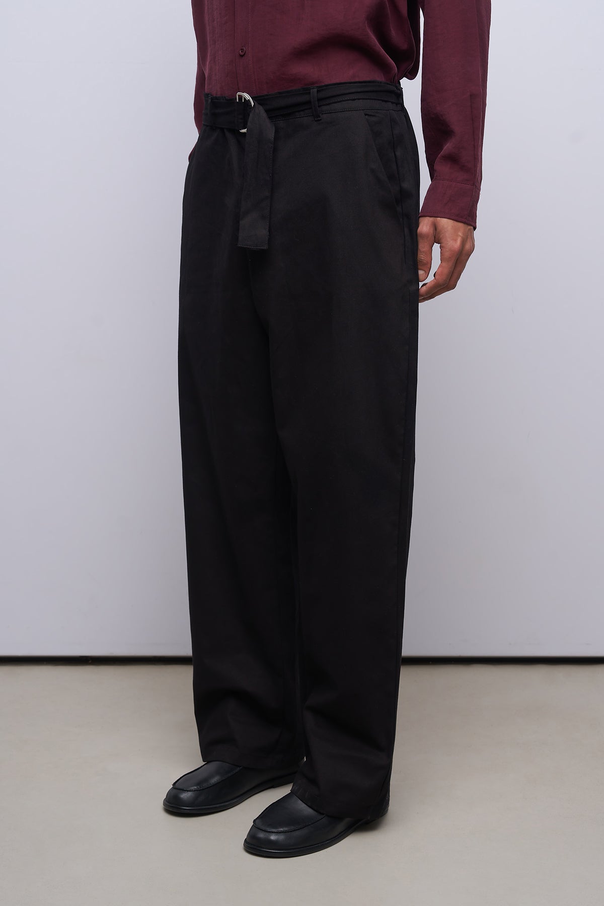 Baggy Gabardin Kemer Detaylı Pantolon