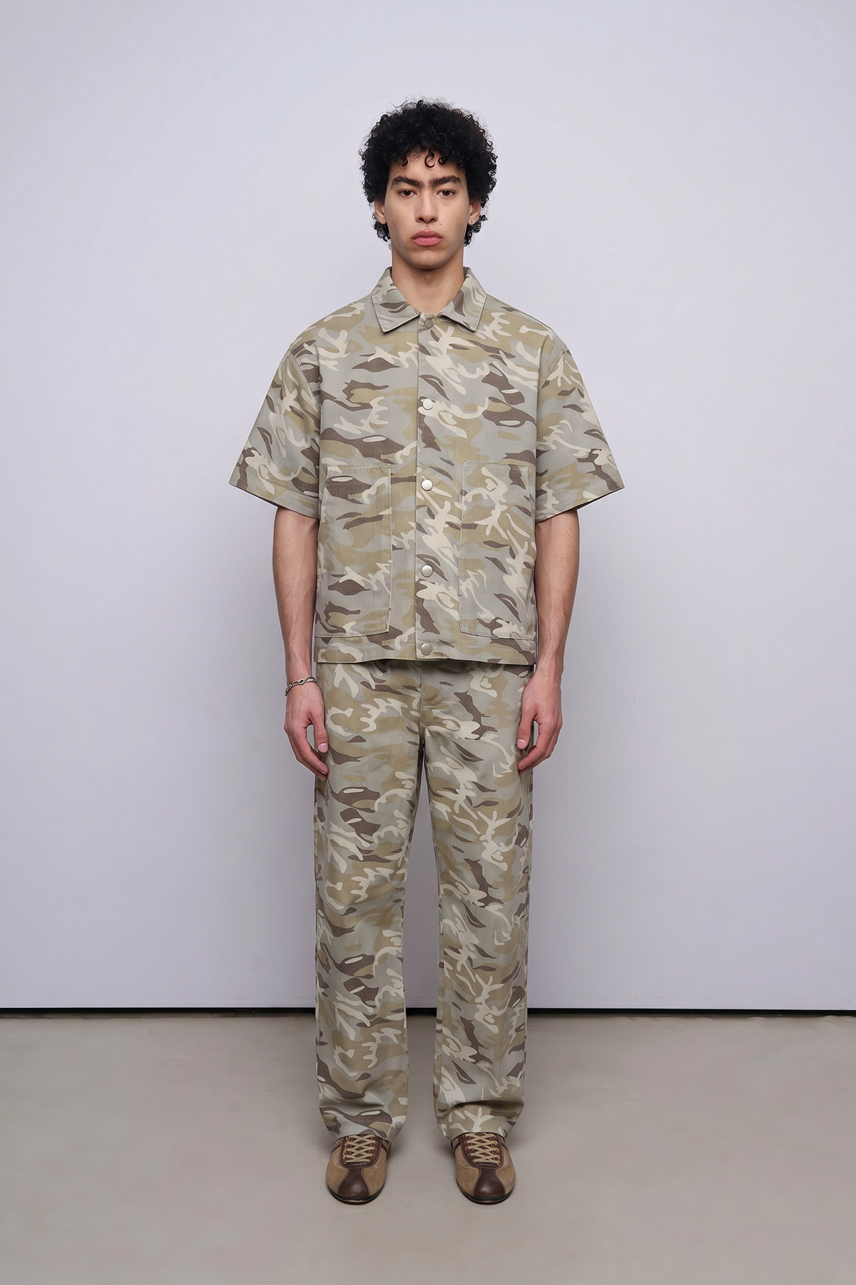 Relaxed Fit Kamuflaj Takım