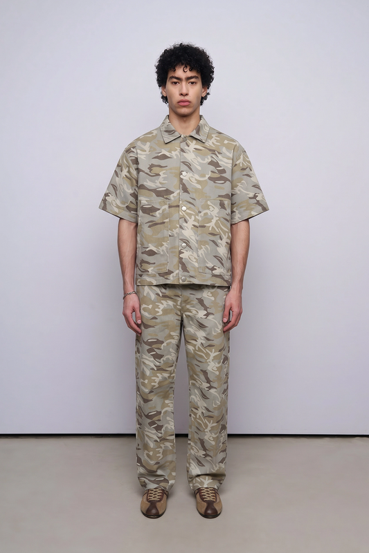 Relaxed Fit Kamuflaj Takım