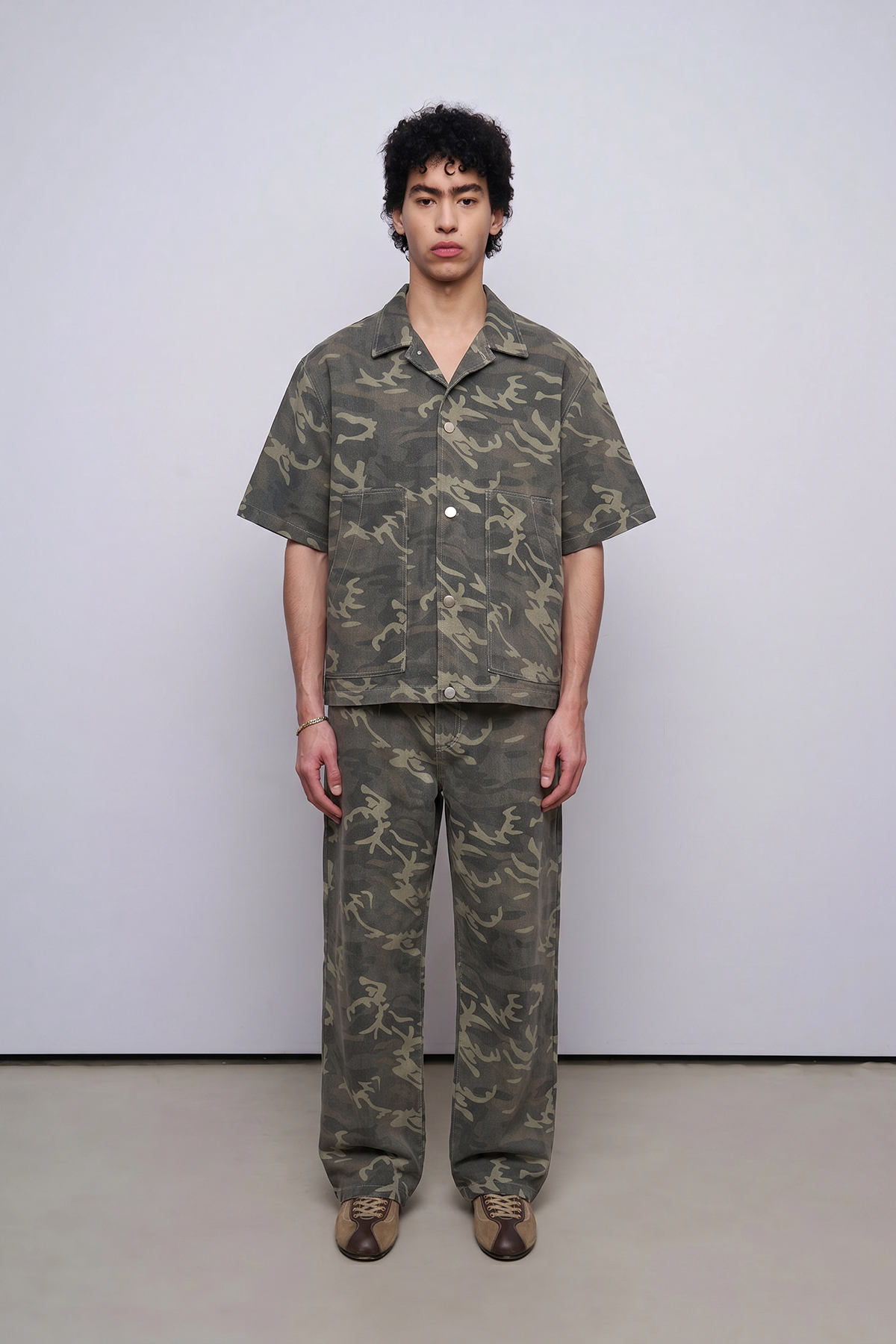 Relaxed Fit Kamuflaj Takım