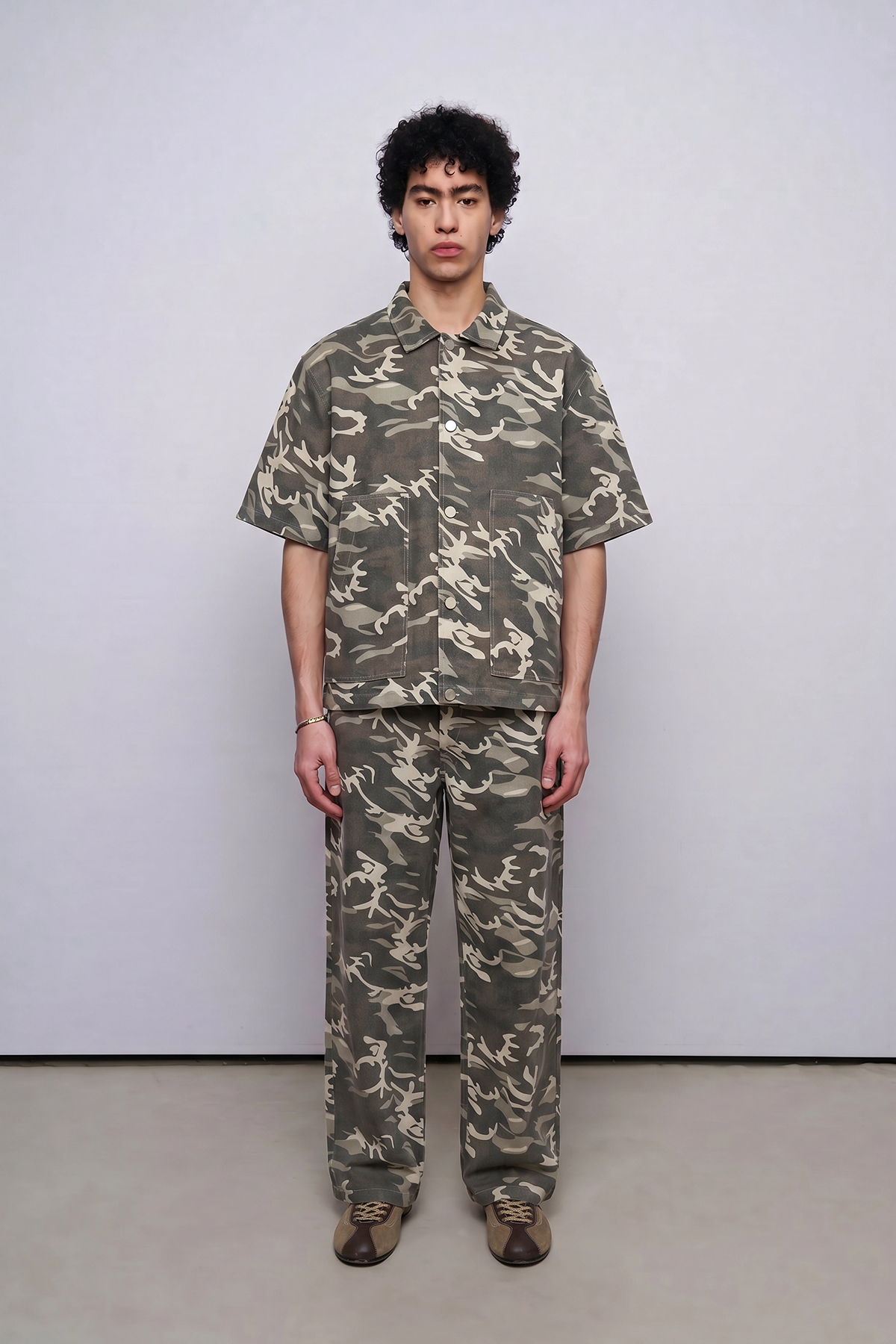 Relaxed Fit Kamuflaj Takım