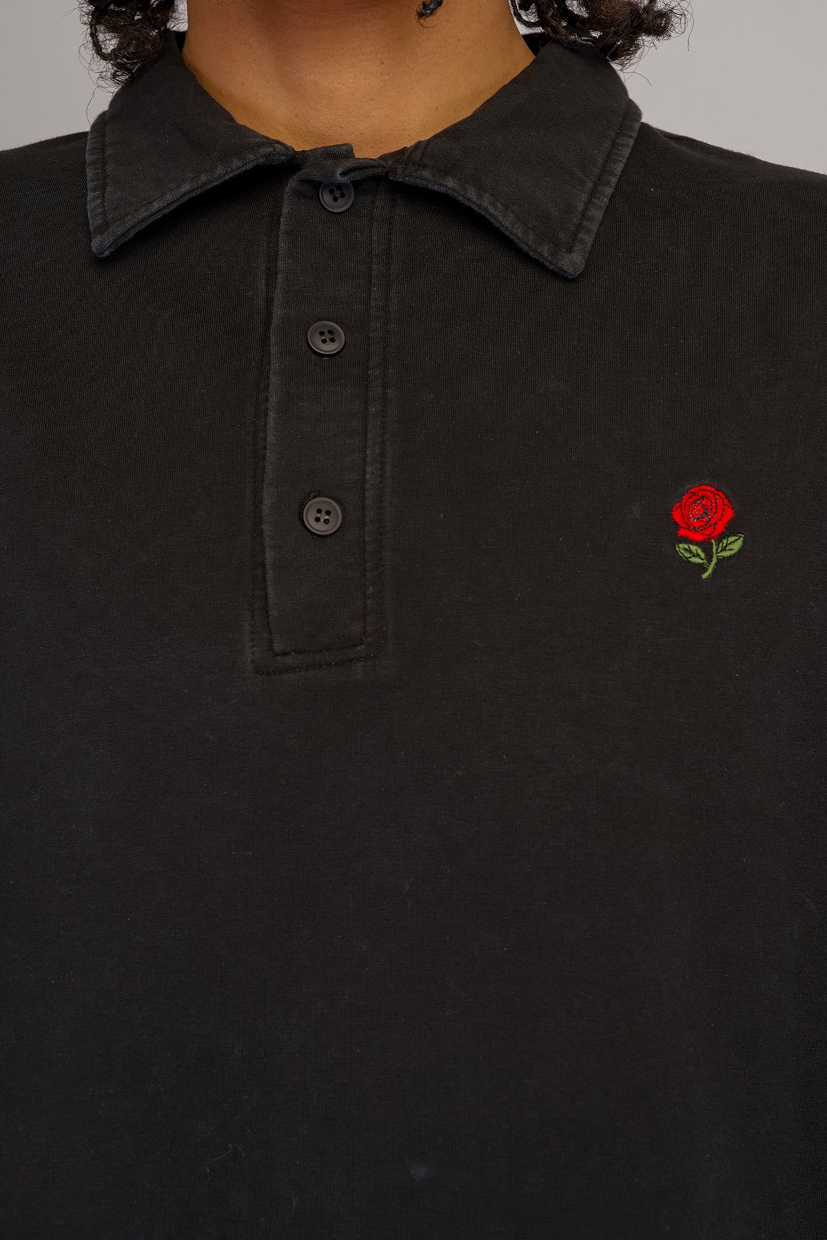 Relaxed Fit Polo Yaka Yıkamalı Tişört
