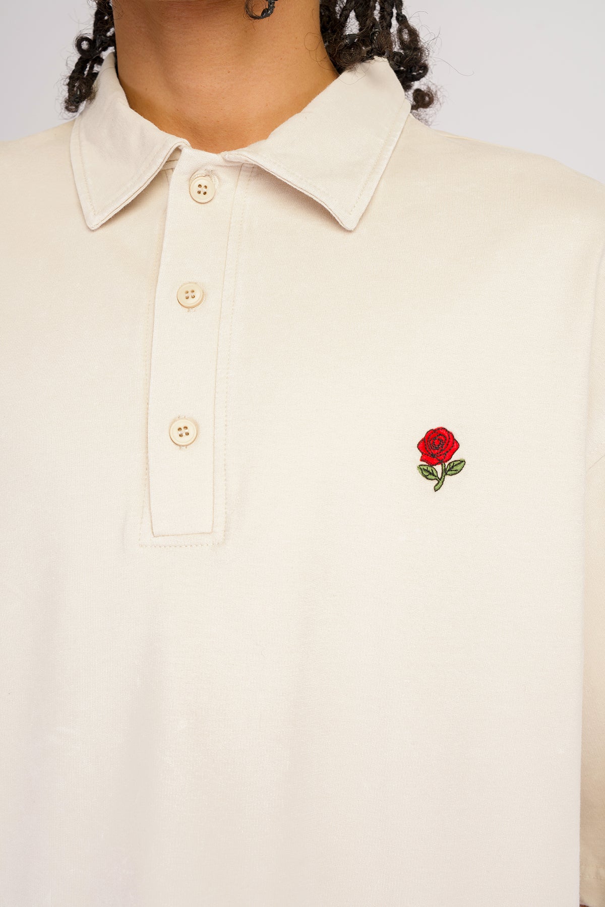 Relaxed Fit Polo Yaka Yıkamalı Tişört