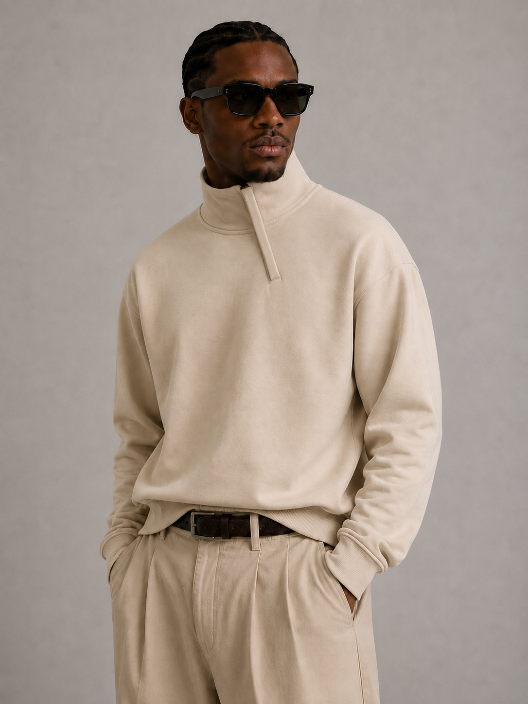 BOXY FIT FERMUARLI SWEATSHIRT