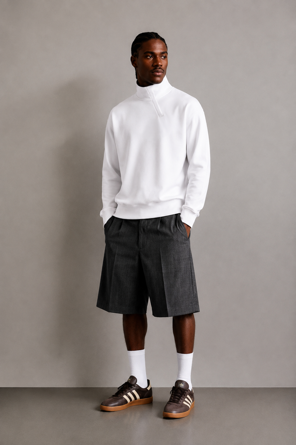 BOXY FIT FERMUARLI SWEATSHIRT