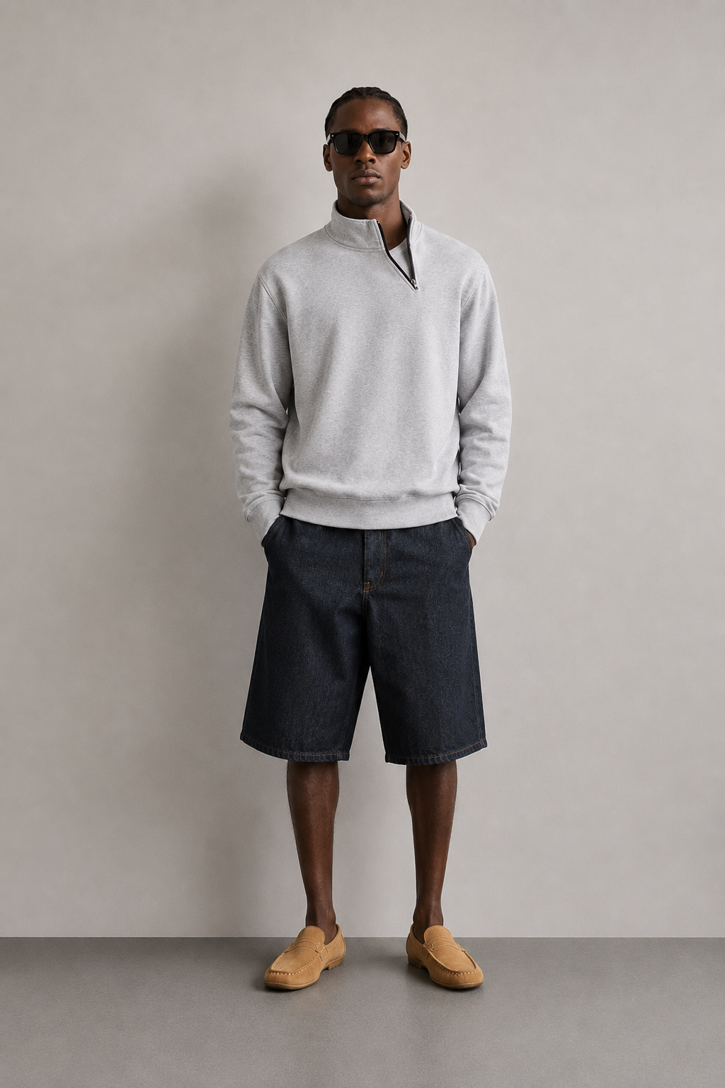 BOXY FIT FERMUARLI SWEATSHIRT