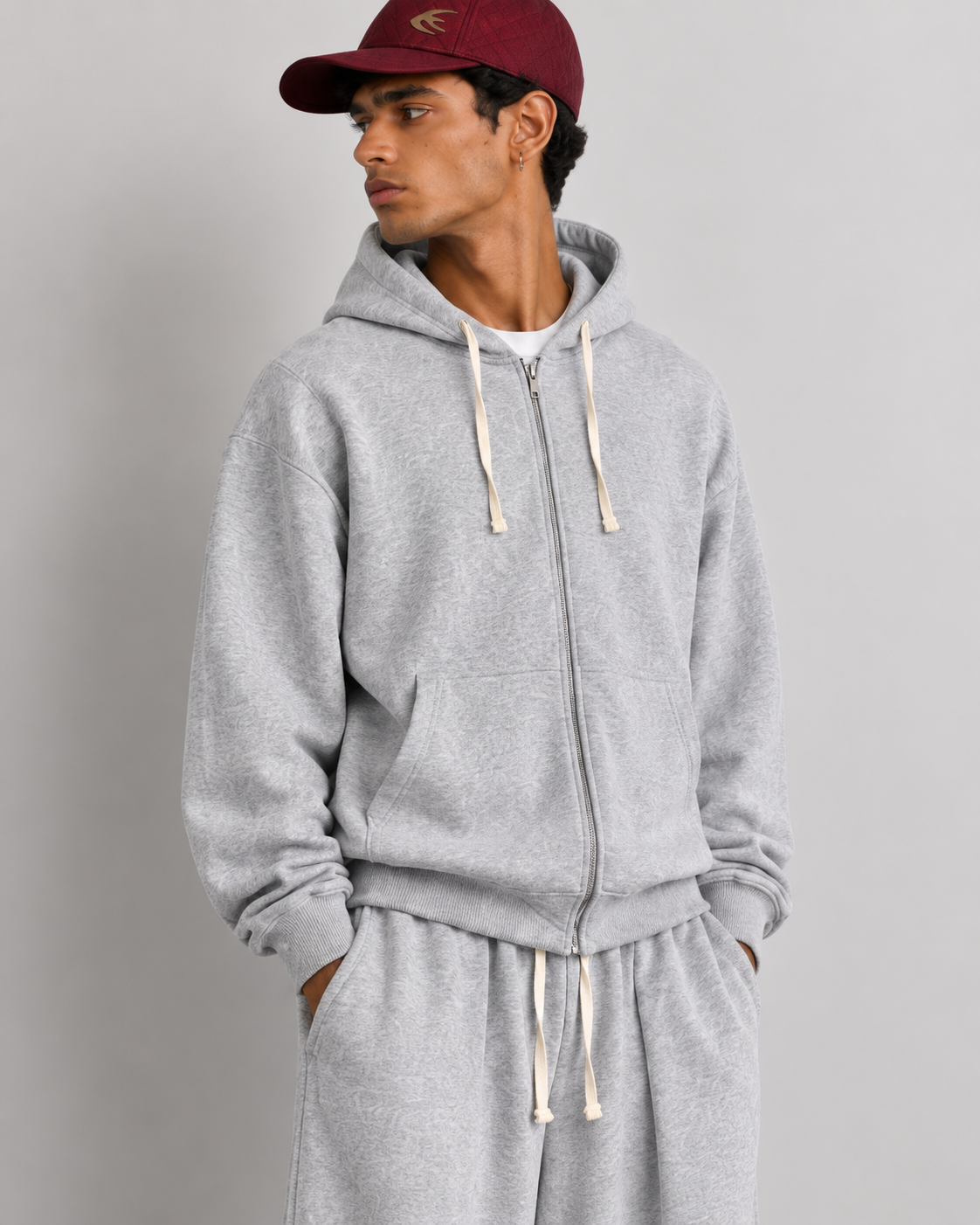 CROP FIT PİLELİ EŞOFMAN TAKIMI