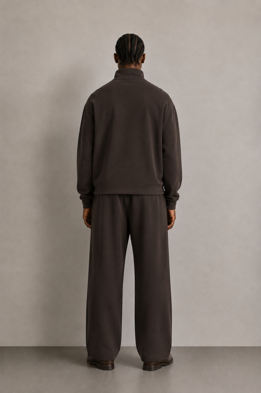 RELAXED FIT YARIM FERMUARLI EŞOFMAN TAKIMI