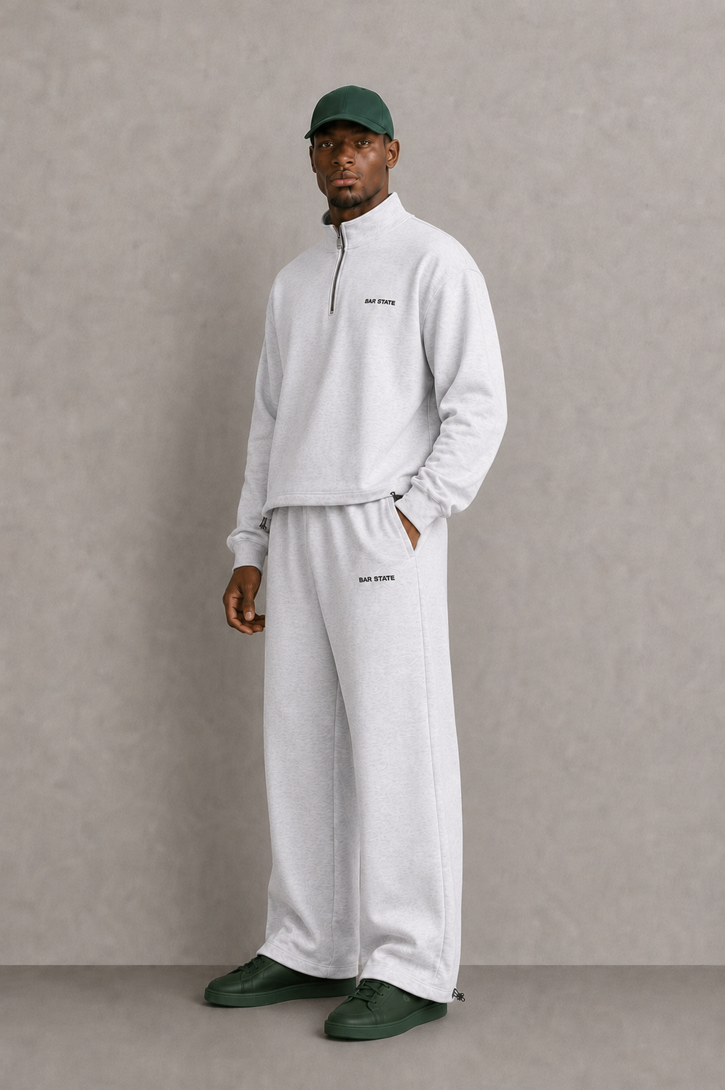 RELAXED FIT YARIM FERMUARLI EŞOFMAN TAKIMI