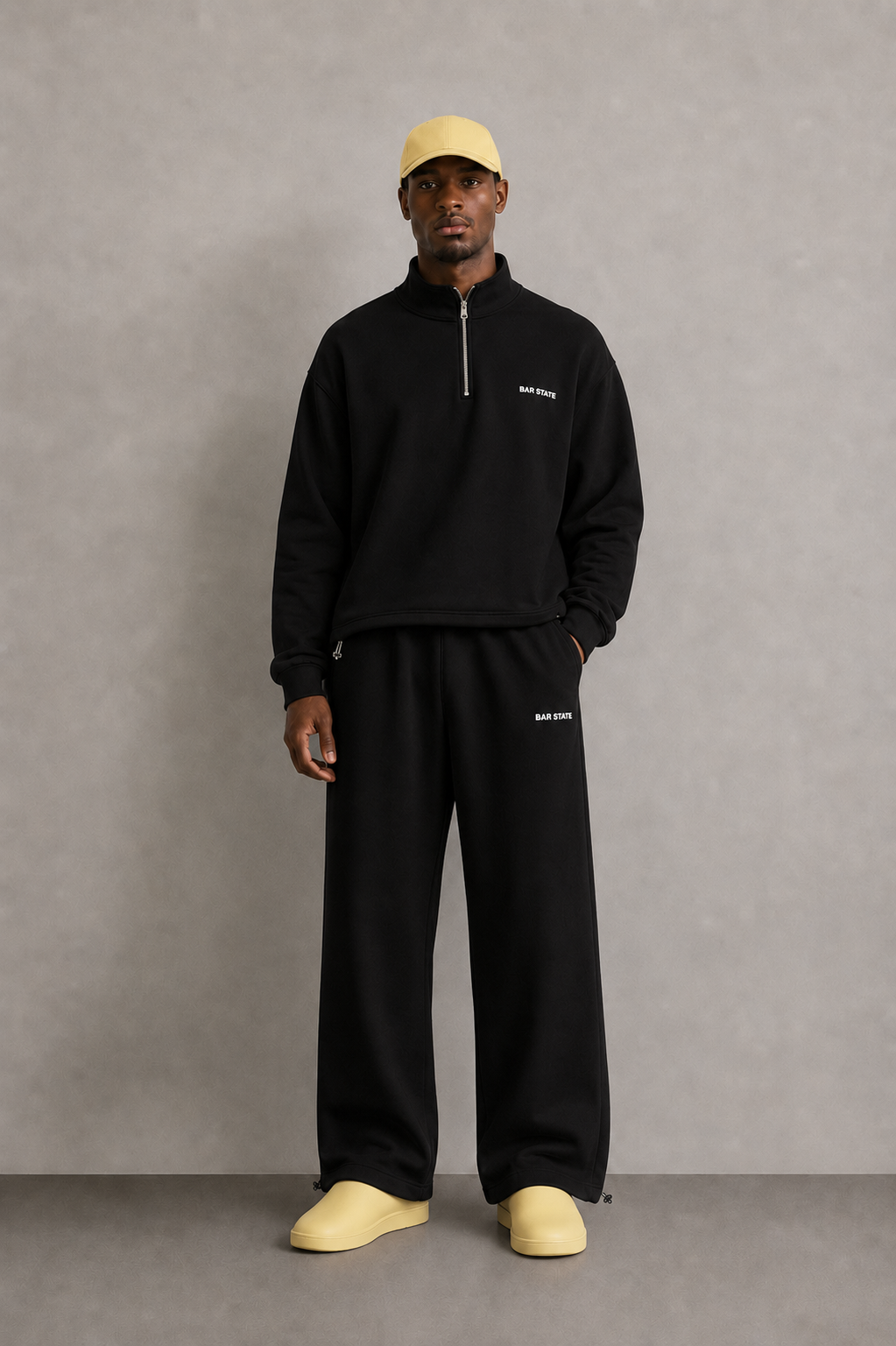 RELAXED FIT YARIM FERMUARLI EŞOFMAN TAKIMI