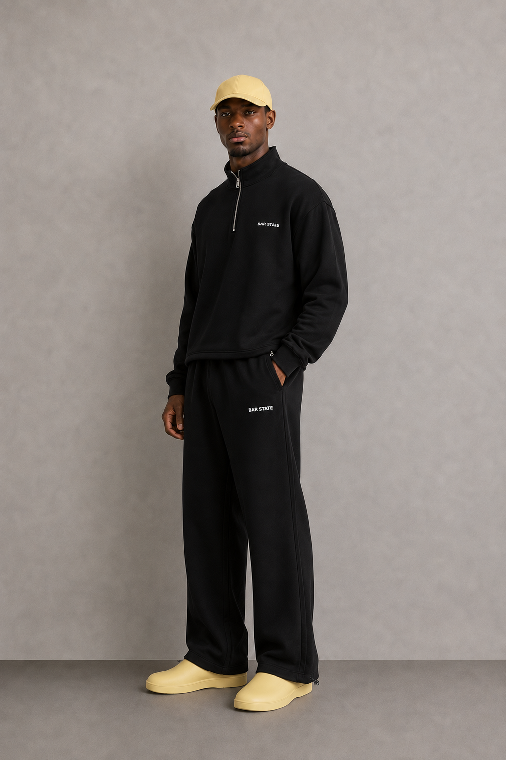RELAXED FIT YARIM FERMUARLI EŞOFMAN TAKIMI