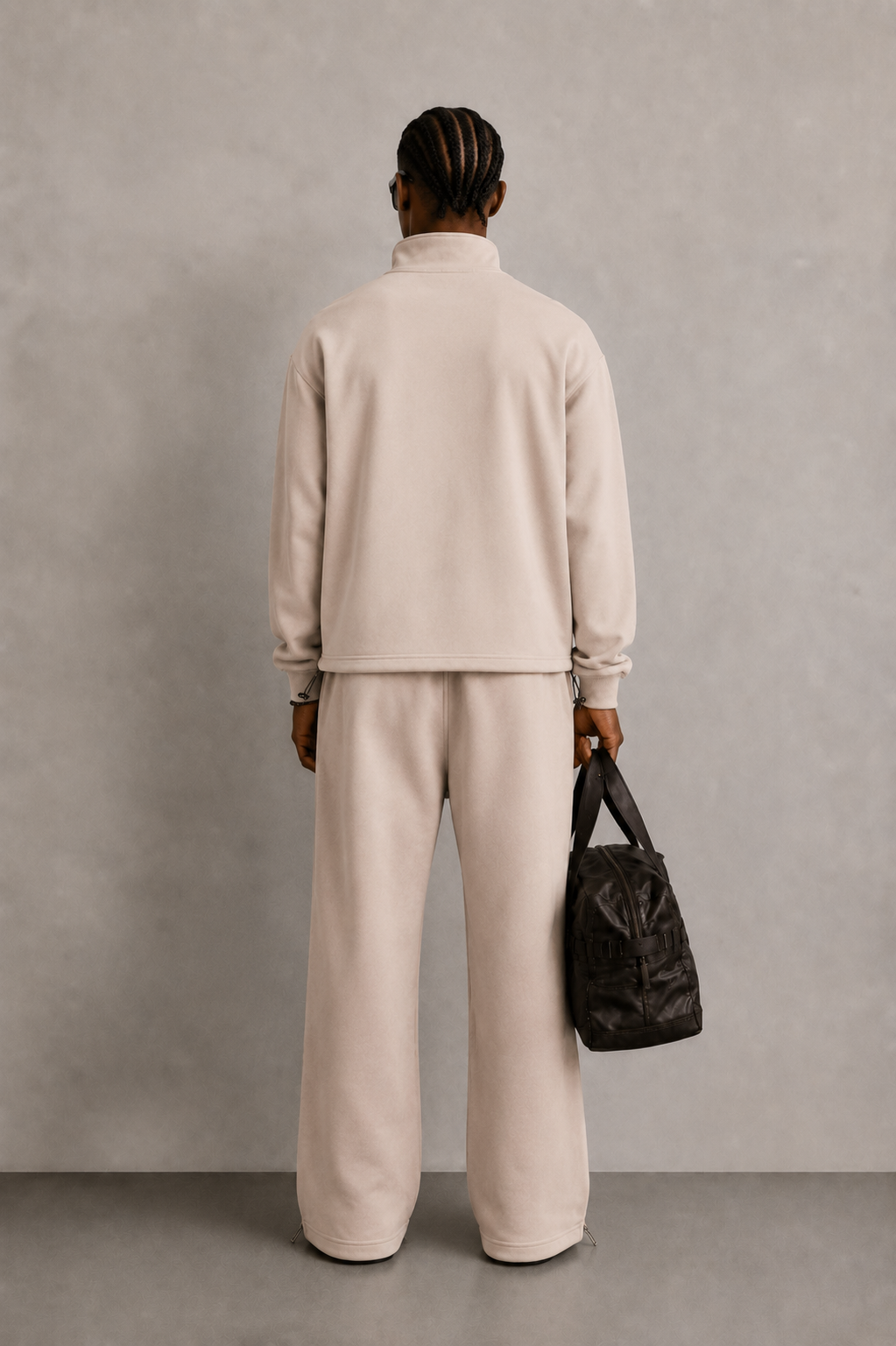 RELAXED FIT YARIM FERMUARLI EŞOFMAN TAKIMI